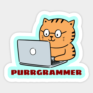 Purrgrammer | Cute Programmer Pun Sticker